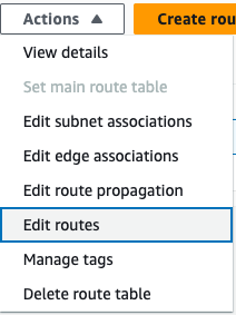 Select “Edit routes”