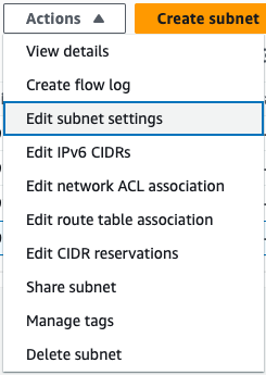 Select “Edit subnet settings”