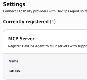 Confirm registered MCP Server