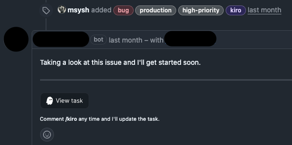 Assign an issue to Kiro autonomous agent