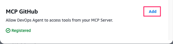 Select added MCP Server